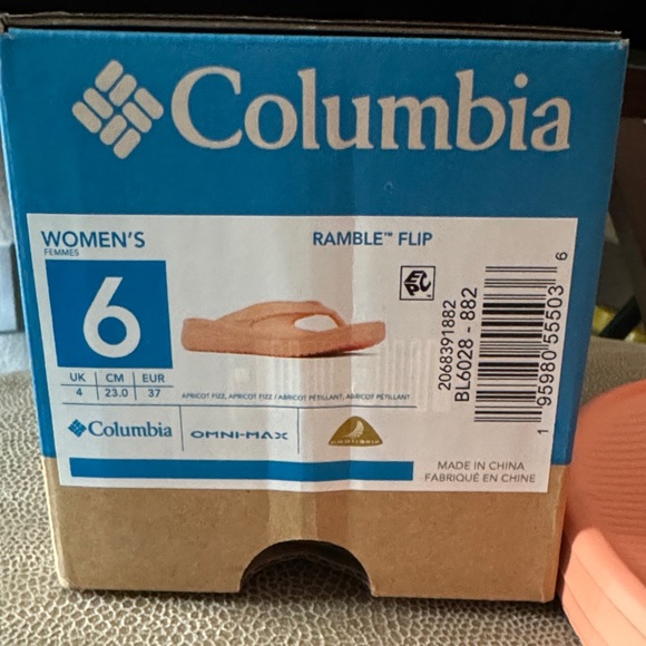 Women’s Columbia Ramble Flip Apricot Fizz lightweight Size 6 New With Box - Picture 5 of 7